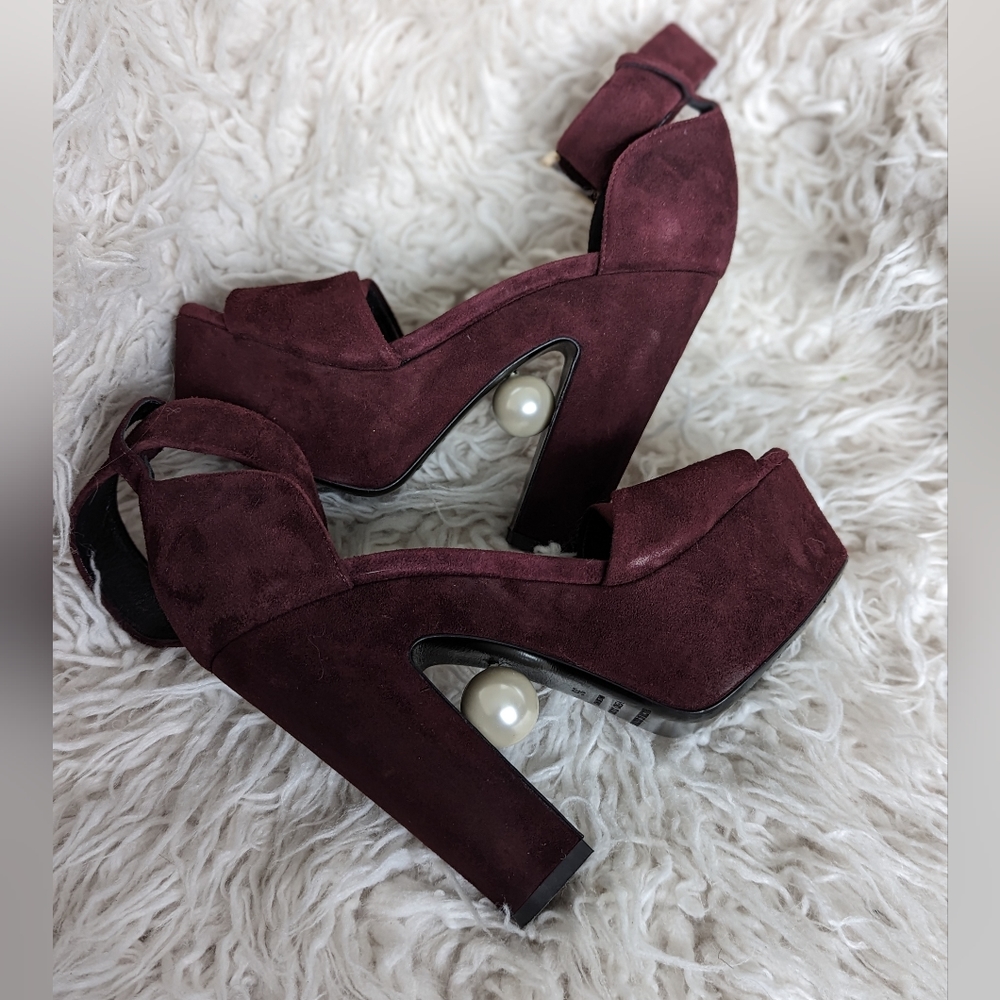 Nicholas Kirkwood Maya Velvet Platform Heels